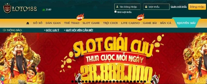 Đăng nhập Loto188